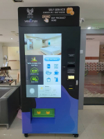 Kios penjual pintar hotel untuk pelayanan check in / check out dan menjual produk yang diperlukan